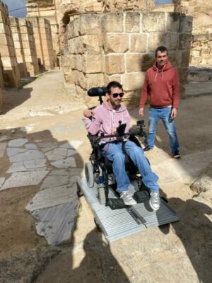 Exploring El Jem Amphitheatre using a ramp